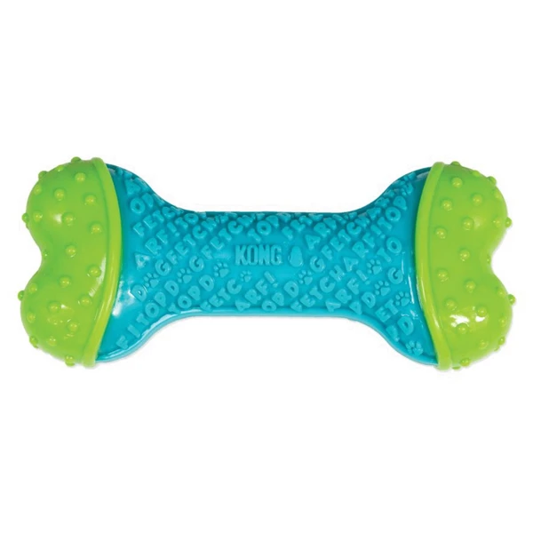 Kong Corestrength Bone Blauw&Groen Hondenspeelgoed Medium/Large 1 Kong Corestrength Bone Blauw&Groen Hondenspeelgoed Medium/Large