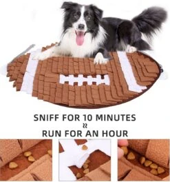 HondenSnuffelmat Blauw – Rugbybal Puppyspeelgoed – Perfect Om Uw Hond Te Vermaken En Uit Te Dagen!