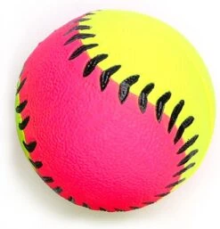 Nobleza Rubberen Speelbal Hond – Hondenspeelbal – Hondenbal – Massief Rubberen Bal Hond – Apporteerspeelgoed – Roze/Geel