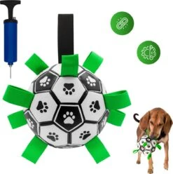 Honden Speelgoed Bal Voetbal Extra Sterk Met Handvaten Ball Hondenbal – 15 Cm – Dutchwide