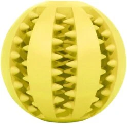 Pecute® Hondenspeelbal – Snackbal Hond – Kauwspeelgoed Hond – Speelgoed Intelligentie – Hondenspeelgoed – Geel