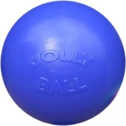 Jolly Ball Push-n Play – Mega Sterke En Duurzame Honden Speelbal – Uitermate Geschikt Voor Wilde Honden – Bijtbestendig – Polyethyleen – Blauw – Ø 35 Cm