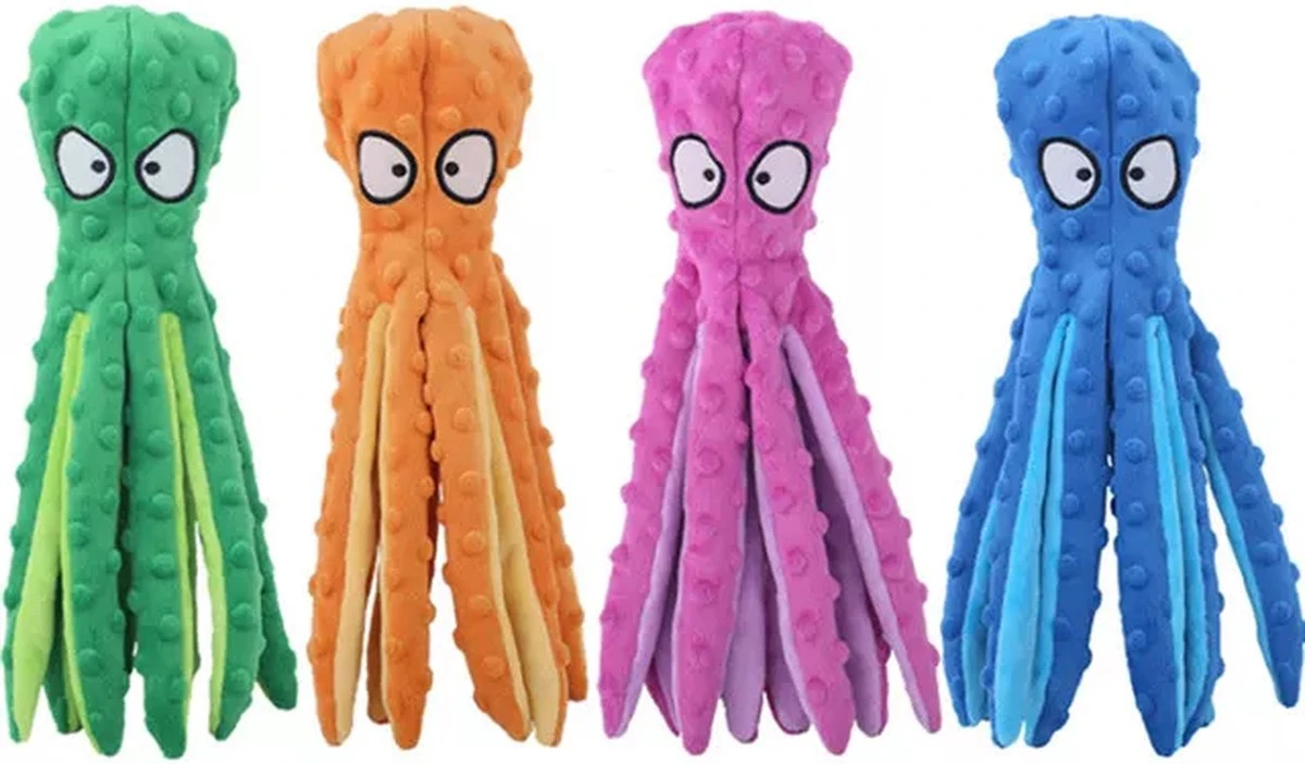 Honden Speelgoed Piep Kraak Pluche Hondenknuffel Octopus – 4 Kleuren – Dutchwide 1 Honden Speelgoed Piep Kraak Pluche Hondenknuffel Octopus – 4 Kleuren – Dutchwide