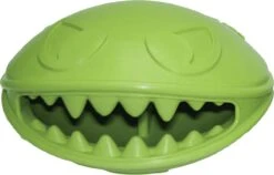 Jolly Pets Jolly Monster Mouth – Honden Speelbal Met Vanillegeur – Ideaal Voor Het Verstoppen Van Snacks – Reinigt Het Gebit – Groen – 10 Cm