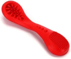 Nobleza Rubberen Lepel Hond – Bijtspeelgoed Hond – Gebitverzorging Hond – Tandenreiniger Hond – Honden Kauwspeelgoed – Honden Snackspeeltje – Rood
