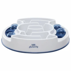 Trixie Dog Activity Slide & Feed Denkspel Hondenspeelgoed 30x27 Cm 0.589 Kg Wit Donkerblauw 1 Stuk Level 1