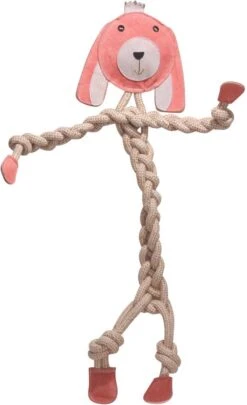 HuggleHounds Rope Knottie Bunny – Hondenspeelgoed Voor Trekspel – Geschikt Voor Grote Honden – Konijn – XL 73 Cm