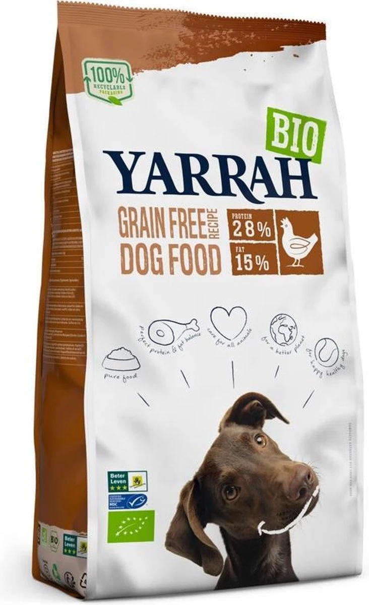 4x Yarrah Bio Hondenvoer Graanvrij Kip – Vis 2 Kg 1 4x Yarrah Bio Hondenvoer Graanvrij Kip – Vis 2 Kg