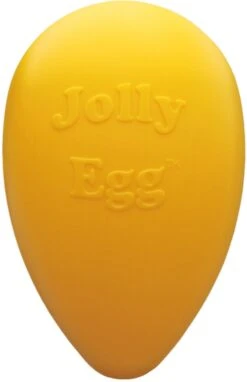 Jolly Pets Jolly Egg Hondenspeelgoed – Stevige Hondenbal – Gemaakt Van Extreem Duurzaam Kunststof – Geschikt Voor De Kleinere Hond – Weerbestendig – 20cm – Geel