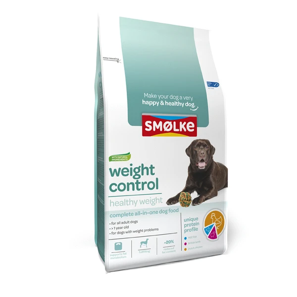 Smolke Weight Control Kip&Lam&Vis Hondenvoer 12 Kg Gecastreerd/Overgewicht 1 Smolke Weight Control Kip&Lam&Vis Hondenvoer 12 Kg Gecastreerd/Overgewicht