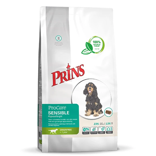 Prins Procare Sensible Hypoallergic – Hondenvoer – 3 Kg Graanvrij 1 Prins Procare Sensible Hypoallergic – Hondenvoer – 3 Kg Graanvrij