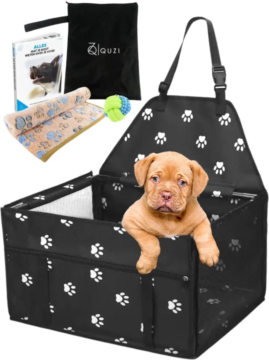 Luxe Autostoel Hond – Reisbench Opvouwbaar – Hondenmand Auto Achterbank – Waterdichte Hondenstoel – Zwart 1 Luxe Autostoel Hond – Reisbench Opvouwbaar – Hondenmand Auto Achterbank – Waterdichte Hondenstoel – Zwart