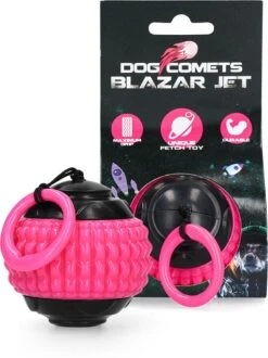 Dog Comets Blazar Jet Met TPR Band Hondenspeeltje – Duurzaam Honden Speelgoed – Stevige Honden Bal – Rubberen Bal – Geschikt Voor Honden – Hondenbal Voor Gezonder Tandvlees – Speelbal – Roze