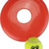 Honden Frisbee & Tennisbal – Rood / Geel – Kunststof – Ø 12 & Ø 6 Cm – Rond