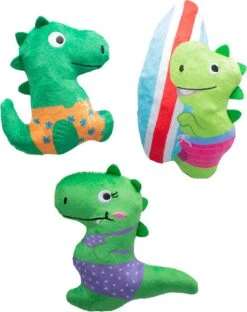 Petshop By Fringe Studio – 662089 – Set Rawr-ing Summer – Hondenspeelgoed – Speelgoed Hond – Verjaardag Hond – Knuffel Hond – Honden Speelgoed – Hondenspeeltje – Pluche Speelgoed Hond – Pluche Hondenspeelgoed