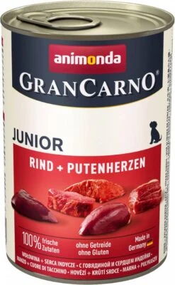 Animonda GranCarno 6x400g Original Junior Rund & Kalkoenhart Hondenvoer -Huisdierbenodigdheden animonda grancarno 12x400g junior rund en kalkoenharten hondenvoer 110988