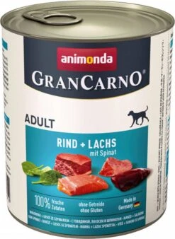 Animonda GranCarno Dental Stick Snack Gratis! Bij 6 X 800g Adult Rund & Zalm Met Spinazie -Huisdierbenodigdheden animonda grancarno 12x800g original adult rund en hart hondenvoer 110875