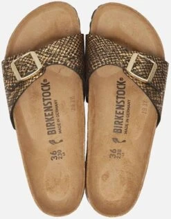 Birkenstock Slippers Madrid Shiny Python Met Voorgevormd Voetbed, Schoenwijdte Smal -Huisdierbenodigdheden birkenstock madrid sandalen zwart 1787