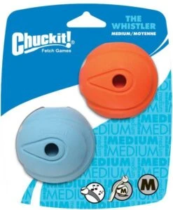 Chuckit! Chuckit Whistler Balls Hondenspeelgoed Ø6 Cm Blauw Oranje 9 Chuckit! Chuckit Whistler Balls Hondenspeelgoed Ø6 Cm Blauw Oranje -Huisdierbenodigdheden chuckit the wistler 2 pack 6 cm 47658