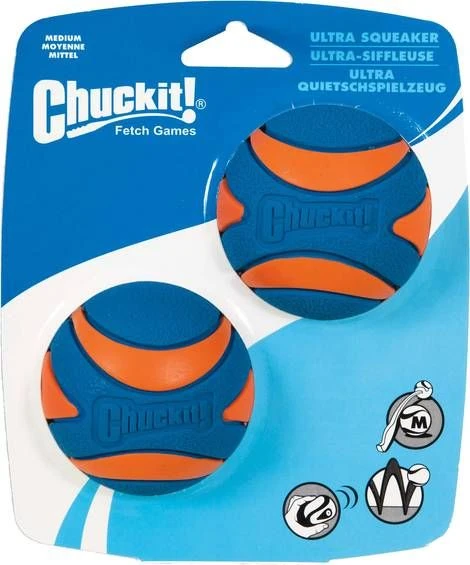 Chuckit! Chuckit Ultra Squeaker Ball Hondenspeelgoed Ø7.6 Cm Blauw Oranje 2 Chuckit! Chuckit Ultra Squeaker Ball Hondenspeelgoed Ø7.6 Cm Blauw Oranje - Afbeelding 2