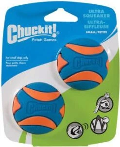 Chuckit! Chuckit Ultra Squeaker Ball Hondenspeelgoed Ø7.6 Cm Blauw Oranje 11 Chuckit! Chuckit Ultra Squeaker Ball Hondenspeelgoed Ø7.6 Cm Blauw Oranje -Huisdierbenodigdheden chuckit ultra squeaker ball medium 2 stuks 44052