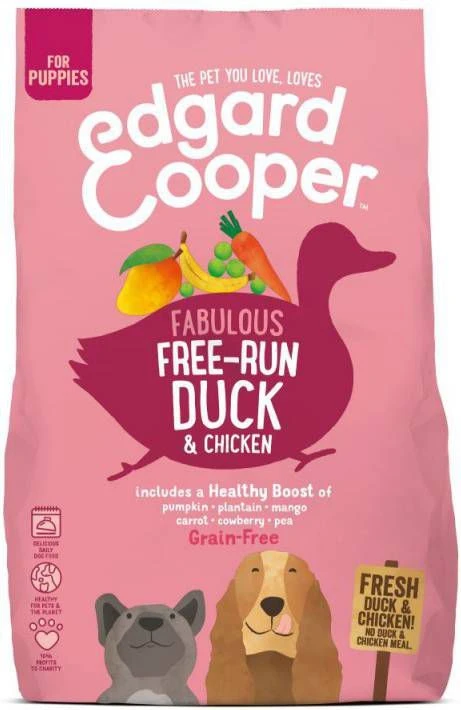 Edgard & Cooper Edgard&Cooper Free Run Duck Puppy Eend&Kip&Banaan Hondenvoer 12 Kg Graanvrij 4 Edgard & Cooper Edgard&Cooper Free Run Duck Puppy Eend&Kip&Banaan Hondenvoer 12 Kg Graanvrij - Afbeelding 4