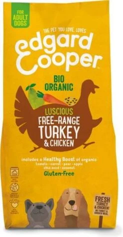 Edgard & Cooper Edgard&Cooper Bio Organic Turkey Adult Kalkoen&Kip&Wortel Hondenvoer 7 Kg Biologisch