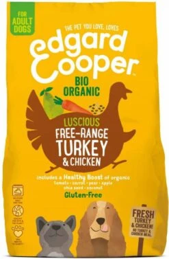 Edgard & Cooper Edgard&Cooper Bio Organic Turkey Adult Kalkoen&Kip&Wortel Hondenvoer 7 Kg Biologisch -Huisdierbenodigdheden edgard en cooper edgard en cooper hondenvoer biokalkoen en biokip 7 kg 53956