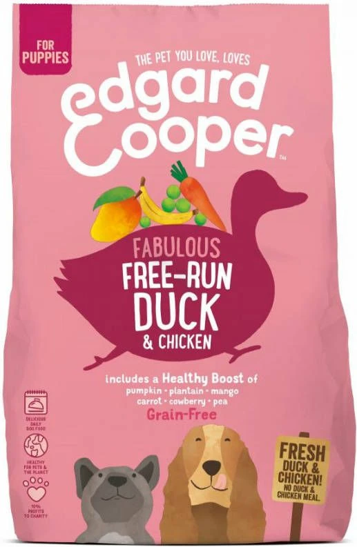 Edgard & Cooper Edgard&Cooper Free Run Duck Puppy Eend&Kip&Banaan Hondenvoer 12 Kg Graanvrij 5 Edgard & Cooper Edgard&Cooper Free Run Duck Puppy Eend&Kip&Banaan Hondenvoer 12 Kg Graanvrij - Afbeelding 5