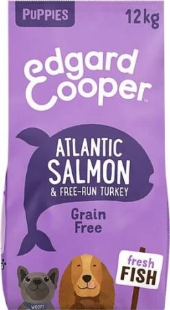 Edgard & Cooper Edgard&Cooper Puppy Graanvrij Zalm&Kalkoen Hondenvoer 12 Kg