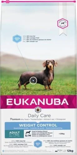 Eukanuba Daily Care Small/Medium Weight Control Kip Hondenvoer 12 Kg