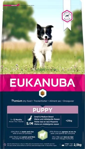 Eukanuba Puppy Small Medium Met Lam & Rijst Hondenvoer 2 X 2, 5 Kg 2 Eukanuba Puppy Small Medium Met Lam & Rijst Hondenvoer 2 X 2, 5 Kg - Afbeelding 2