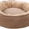 Flamingo Hondenmand Met Rits Colette Rond 46 Cm Taupe