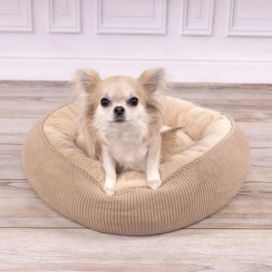 Flamingo Hondenmand Met Rits Colette Rond 46 Cm Taupe 2 Flamingo Hondenmand Met Rits Colette Rond 46 Cm Taupe - Afbeelding 2