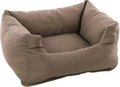 Flamingo Hondenmand Met Rits Panama Rechthoekig 50x40x18 Cm Taupe