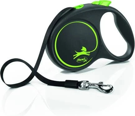 Flexi Black Design Tape L 5 M Hondenriem Groen&Zwart 1 Flexi Black Design Tape L 5 M Hondenriem Groen&Zwart