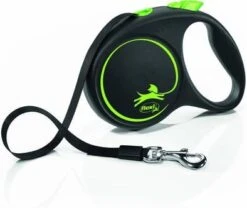 Flexi Black Design Tape M 5 M Hondenriem Groen&Zwart