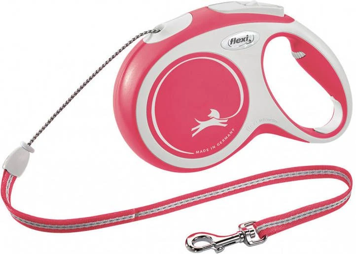 Flexi Rollijn New Comfort Koord S Rood&Lichtgrijs Hondenriem 8 4 Flexi Rollijn New Comfort Koord S Rood&Lichtgrijs Hondenriem 8 - Afbeelding 4