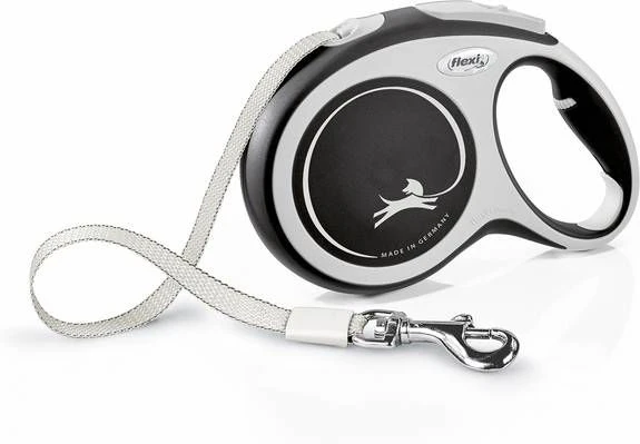Flexi Rollijn New Comfort Tape L 8 M Hondenriem Zwart&Lichtgrijs 1 Flexi Rollijn New Comfort Tape L 8 M Hondenriem Zwart&Lichtgrijs