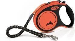 Flexi Rollijn Xtreme Tape Hondenriem 5 M Oranje Zwart Voor Honden Tot 20 Kg