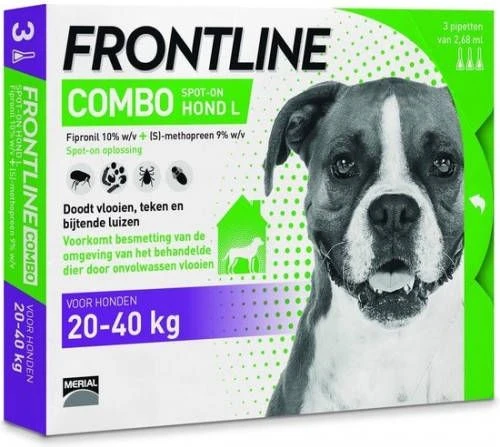 Frontline Combo L: Van 20 Tot 40 Kg Anti Vlooienmiddel En Tekenmiddel Hond 3 Pipetten 13 Frontline Combo L: Van 20 Tot 40 Kg Anti Vlooienmiddel En Tekenmiddel Hond 3 Pipetten - Afbeelding 13