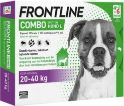 Frontline Combo L: Van 20 Tot 40 Kg Anti Vlooienmiddel En Tekenmiddel Hond 3 Pipetten 23 Frontline Combo L: Van 20 Tot 40 Kg Anti Vlooienmiddel En Tekenmiddel Hond 3 Pipetten -Huisdierbenodigdheden frontline combo spot on hond l 20 40 kg dubbelpak 2 x 6 pipetten x 2 68 ml 115284
