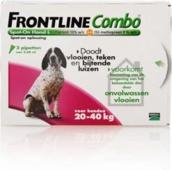 Frontline Combo L: Van 20 Tot 40 Kg Anti Vlooienmiddel En Tekenmiddel Hond 3 Pipetten 20 Frontline Combo L: Van 20 Tot 40 Kg Anti Vlooienmiddel En Tekenmiddel Hond 3 Pipetten -Huisdierbenodigdheden frontline combo spot on hond l 3 pipetten 25309