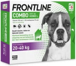 Frontline Combo L: Van 20 Tot 40 Kg Anti Vlooienmiddel En Tekenmiddel Hond 3 Pipetten 18 Frontline Combo L: Van 20 Tot 40 Kg Anti Vlooienmiddel En Tekenmiddel Hond 3 Pipetten -Huisdierbenodigdheden frontline combo spot on hond l 6 pipetten 21086