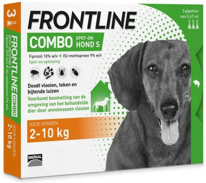 Frontline Combo S: Van 2 Tot 10 Kg Anti Vlooienmiddel En Tekenmiddel Hond 3 Pipetten 9 Frontline Combo S: Van 2 Tot 10 Kg Anti Vlooienmiddel En Tekenmiddel Hond 3 Pipetten - Afbeelding 9
