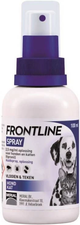 Frontline Spray 2, 5 Mg/ml Oplossing Voor Honden En Katten 2 X 100 Ml 11 Frontline Spray 2, 5 Mg/ml Oplossing Voor Honden En Katten 2 X 100 Ml - Afbeelding 11