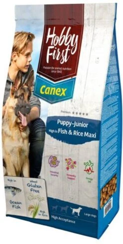 HobbyFirst Canex Puppy Junior High F & R Maxi Hondenvoer Oceaanvis Rijst 12 Kg 7 HobbyFirst Canex Puppy Junior High F & R Maxi Hondenvoer Oceaanvis Rijst 12 Kg -Huisdierbenodigdheden hobby first canex puppy junior maxi vis en amprijst 12 kg 64274