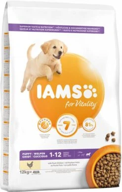 Iams 2x12kg For Vitality Dog Puppy & Junior Large Kip Hondenvoer 13 Iams 2x12kg For Vitality Dog Puppy & Junior Large Kip Hondenvoer -Huisdierbenodigdheden iams 12kg for vitality dog puppy en junior large kip hondenvoer 120180