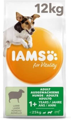 Iams For Vitality Adult Small & Medium Lam Hondenvoer 12 + 3 Kg Gratis -Huisdierbenodigdheden iams dog adult small medium lam 12 kg 65081