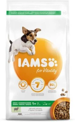 Iams For Vitality Adult Small & Medium Lam Hondenvoer 12 + 3 Kg Gratis -Huisdierbenodigdheden iams dog adult small medium lam 3 kg 66091